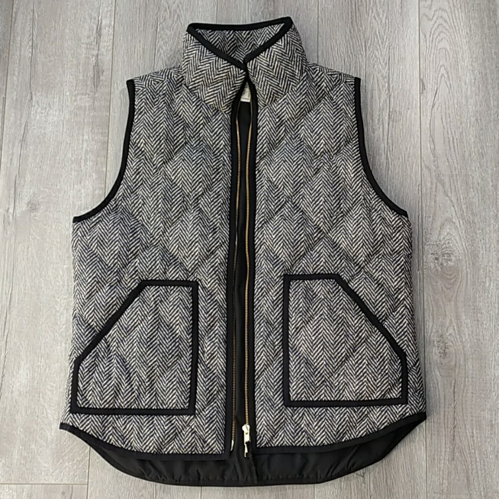 J.Crew Factory Printed Quilted Puffer Vest